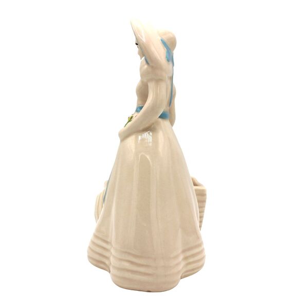 Vintage Ceramic Pottery Planter by Hull Hand Painted Southern Belle Blue Bonnet - Picture 4 of 7